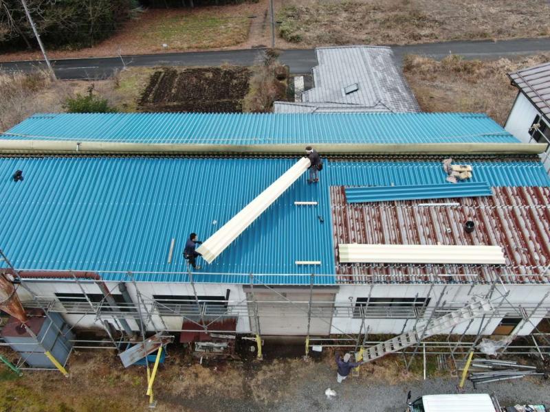 日光彫村上商店の屋根改修
