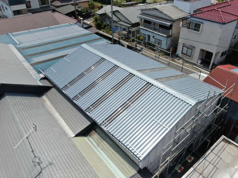折板屋根改修工事