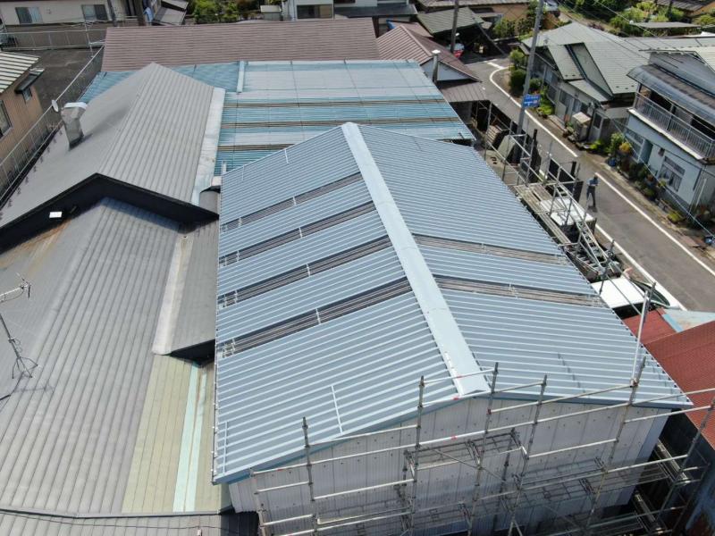 折板屋根改修工事