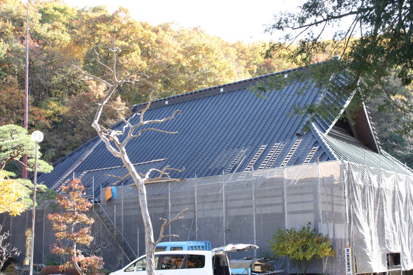 能寺院　カッパ下地補修及びカッパ復旧