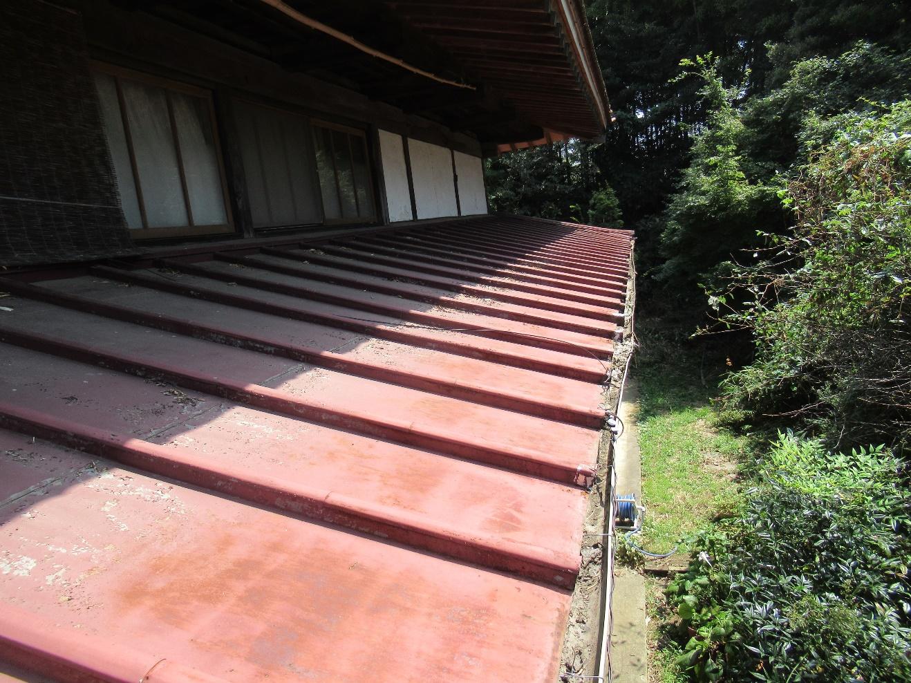 つくば石井邸　下屋改修工事（心木有瓦棒葺から立平葺へ）
